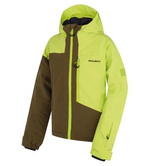 Husky Children's ski jacket Gomez Kids br. green / dark khaki