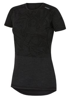 Husky merino thermal underweight women's t -shirt with short sleeves black