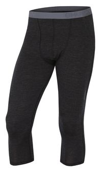 Husky merino thermal underwear men's 3/4 pants black