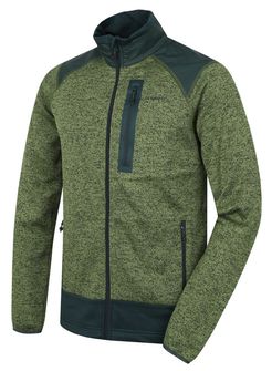 Husky Men's fleece sweater on zipper Alan m green/black -green