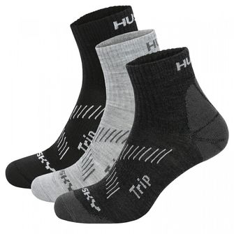 HUSKY Trip Socks 3Pack, black/light grey/dark grey