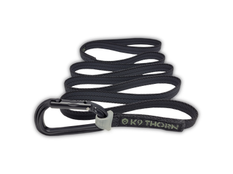 K9 thorn leash non -slip with carabiner Petzl, black, XL