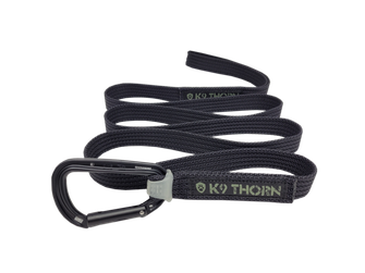K9 thorn leash with Petzl carabiner, black, l