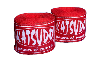 Katsudo box bandages elastic 350cm, red