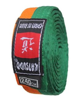 Katsudo judo belt orange-green