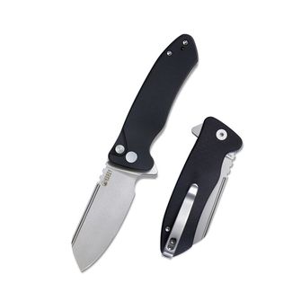 KUBEY Folding knife Creon S - Black-Blue G10