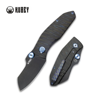 KUBEY Monsterdog Balck/Flame Titanium Folding knife