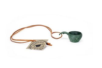 Dome eco measuring cup with leather cord 100 ml, green