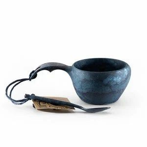 Dome mug with spoon, 2.1 dl, blue