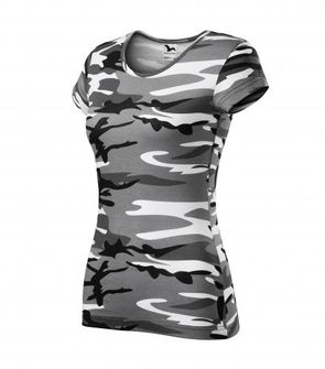 Malfini camouflage women's camouflage shirt, Gray, 150g/m2