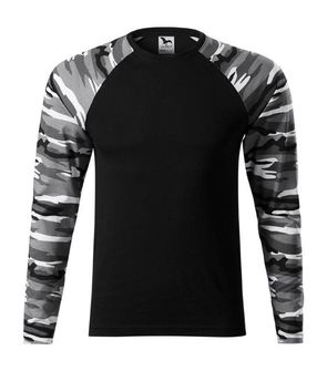 Malfini Camouflage T -shirt with long sleeves, Gray, 160g/m2