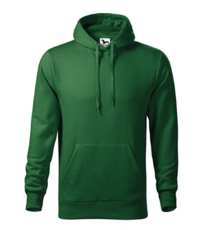 Malfini cape men's sweatshirt with hood, bottle -green