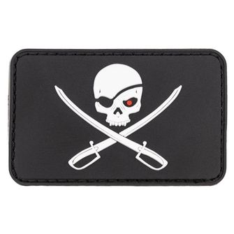 MFH 3D Velcro patch with a sword with a sword, black