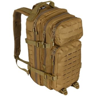 MFH US Backpack, Assault I, Laser, coyote tan