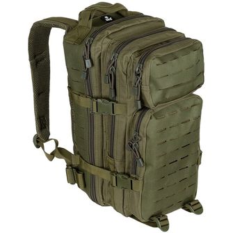 MFH US Backpack, Assault I, Laser, OD green