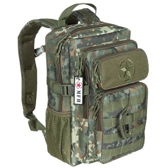MFH US Backpack, Assault, Youngster, BW camo