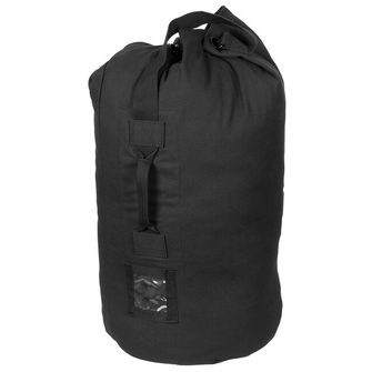 MFH US Duffle Bag, black, with carrying strap