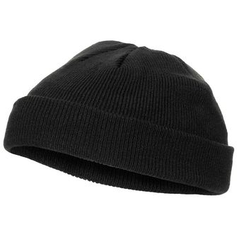 MFH Watch Hat, Acrylic, black, fine knit, extra short