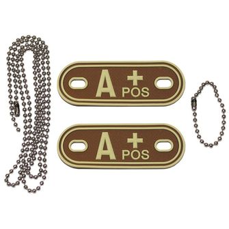 MFH DOG-Tags Dog Labels and POS, 3D PVC, Brown