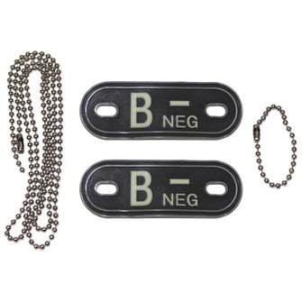 MFH DOG-Tags Dog Labels B neg, 3D PVC, Black