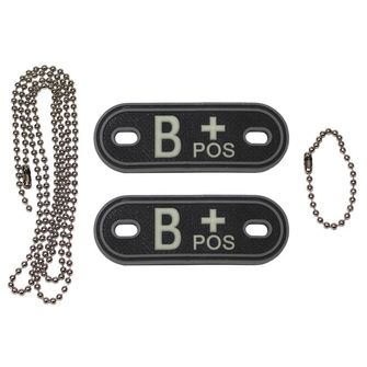 MFH DOG-Tags Dog Labels B POS, 3D PVC, Black