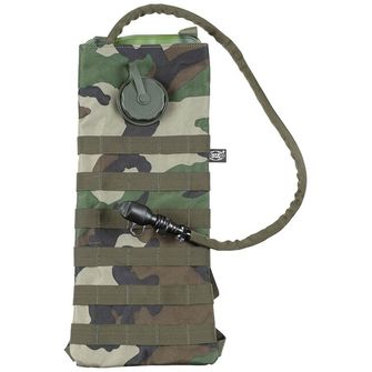 MFH Hydration Pack, MOLLE, 2.5 l, with TPU bladder, woodland