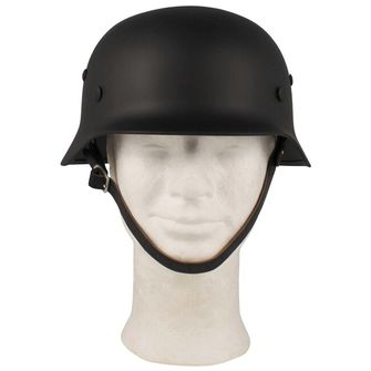 MFH Steel Helmet, WW II, black, leather interior