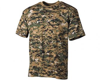 MFH camouflage T-shirt pattern digital woodland, 160g/m2