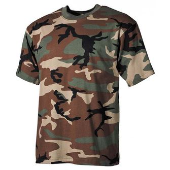 MFH camouflage T-shirt pattern woodland, 160g/m2