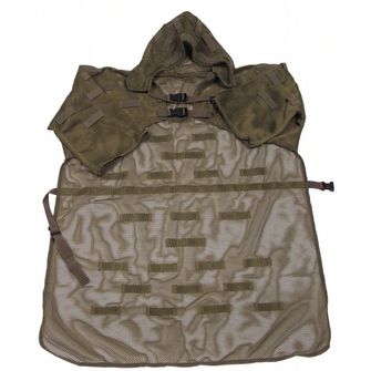 MFH masking coat with loops and hood, olive