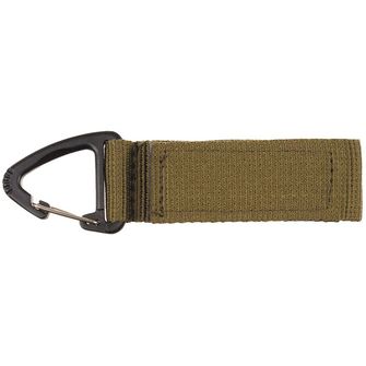 MFH Molle carabiner with insurance, olive