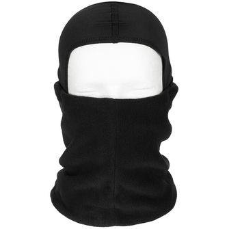 MFH Neck Gaiter, Fleece, black, with head covering