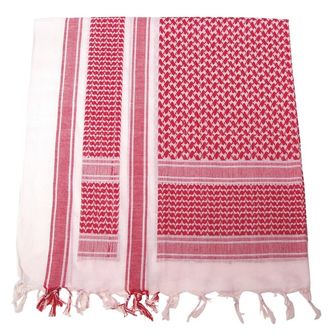 MFH Plain Cotton Arafat Red - White, 115 x 110cm