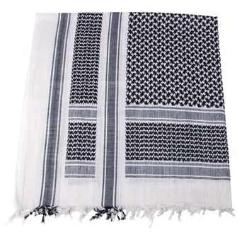 MFH Plain Cotton Arafat black - white, 115 x 110cm