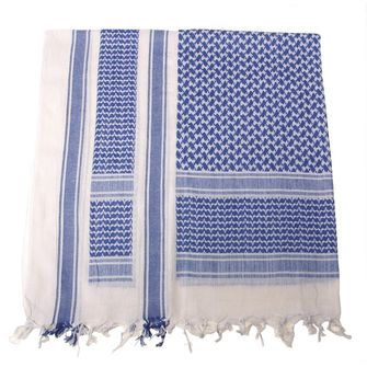 MFH Plain Cotton Arafat Blue - White, 115 x 110cm