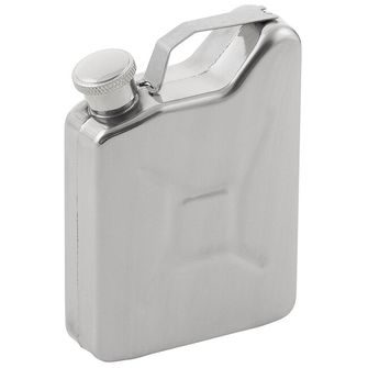 MFH Hip Flask, Jerry Can, Stainless Steel, 5 OZ, 148 ml