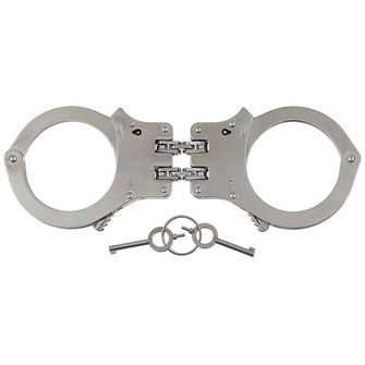 MFH Handcuffs, with double chain, solid version, 2 keys