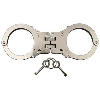 MFH Handcuffs, with hinge, solid version, 2 keys