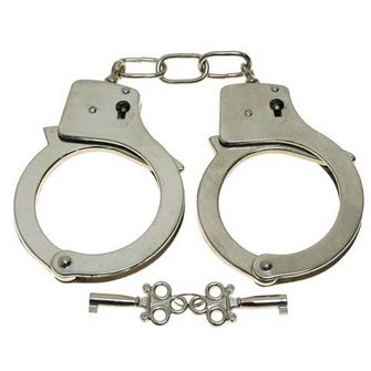 MFH Police handcuffs with two keys chrome