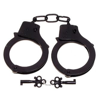 MFH Police handcuffs with two keys black