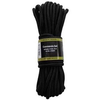 MFH polypropylene rope 15 m 7 mm black
