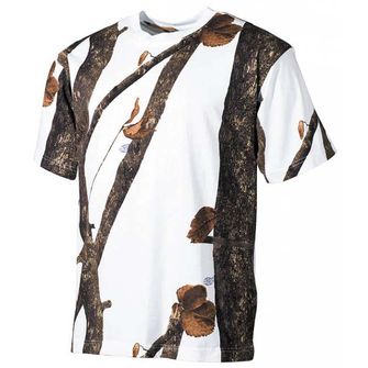 MFH T-shirt real tree pattern hunter-snow, 170g/m²