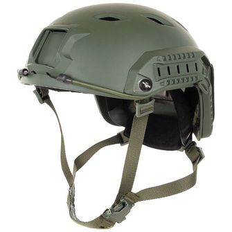 MFH US Helmet, FAST-paratroopers , OD green, rails, ABS-plastic