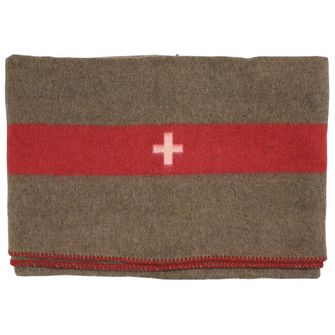 MFH CH Wool Blanket, brown, ca. 200 x 150 cm