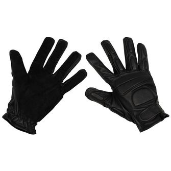 MFH Widlle black leather gloves with padding