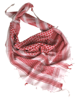 Mil -tec arafat white - red, 110 x 110cm