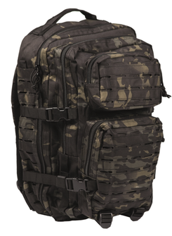 MIL-TEC Backpack US Assault Large Laser Cut, Multitarn Black, 36l