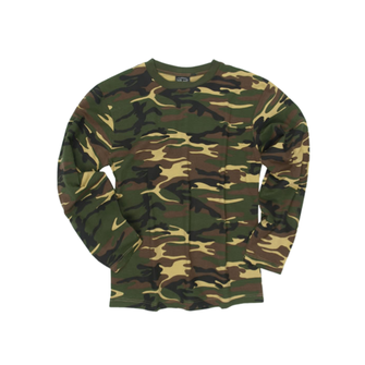 Mil-Tec Cotton T-shirt with long sleeves, Woodland