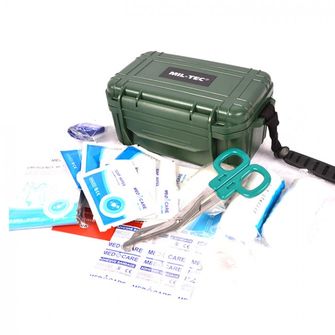 Mil-Tec waterproof first-aid kit in a plastic housing