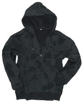 Mil-tec sweatshirt with hood, black camo